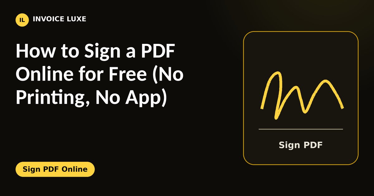 Steps to sign a PDF online: upload, draw, place, download