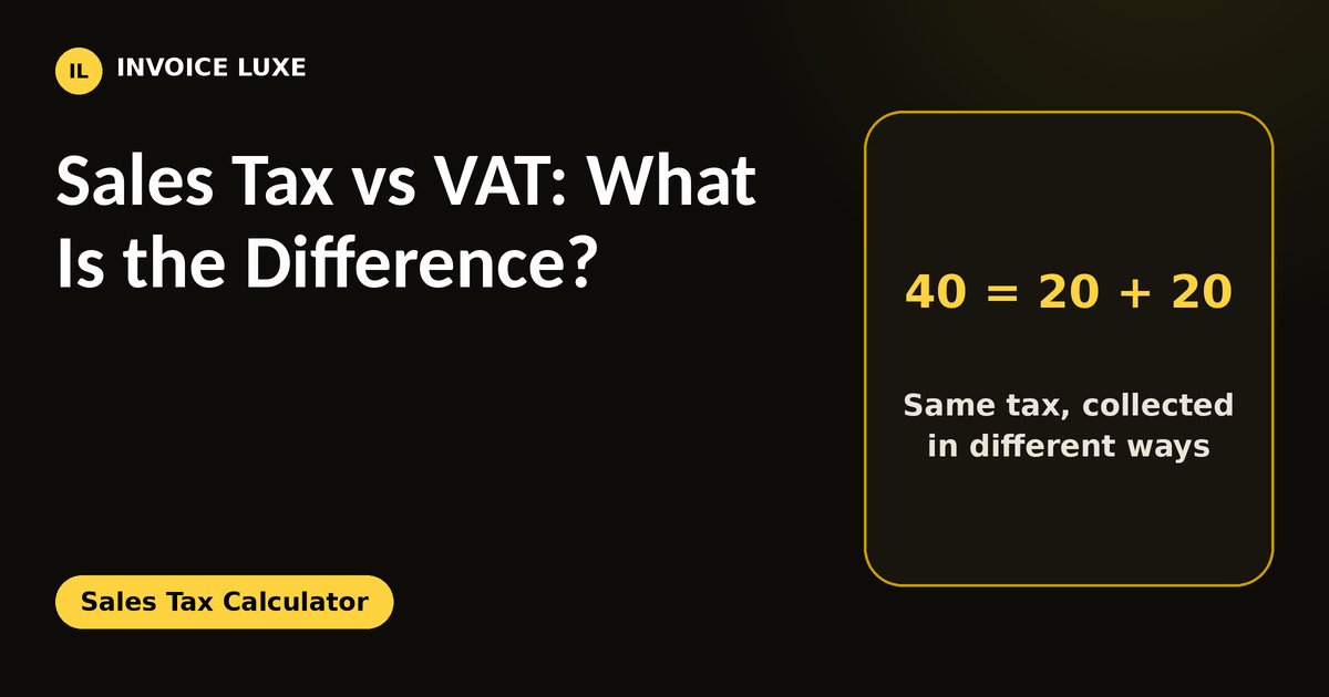 Comparison of sales tax collected once and VAT collected at every stage